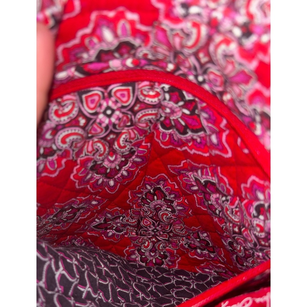 Vera Bradley Quilted Backpack and Cosmetic Bag Set Cherry Blossoms Red Floral - Picture 4 of 9